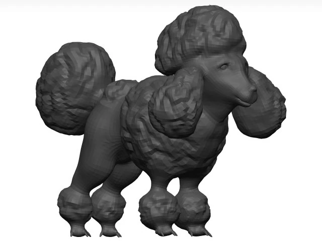 Poodle Modelo 3D .c4d .max .obj .3ds .fbx .stl .blend 