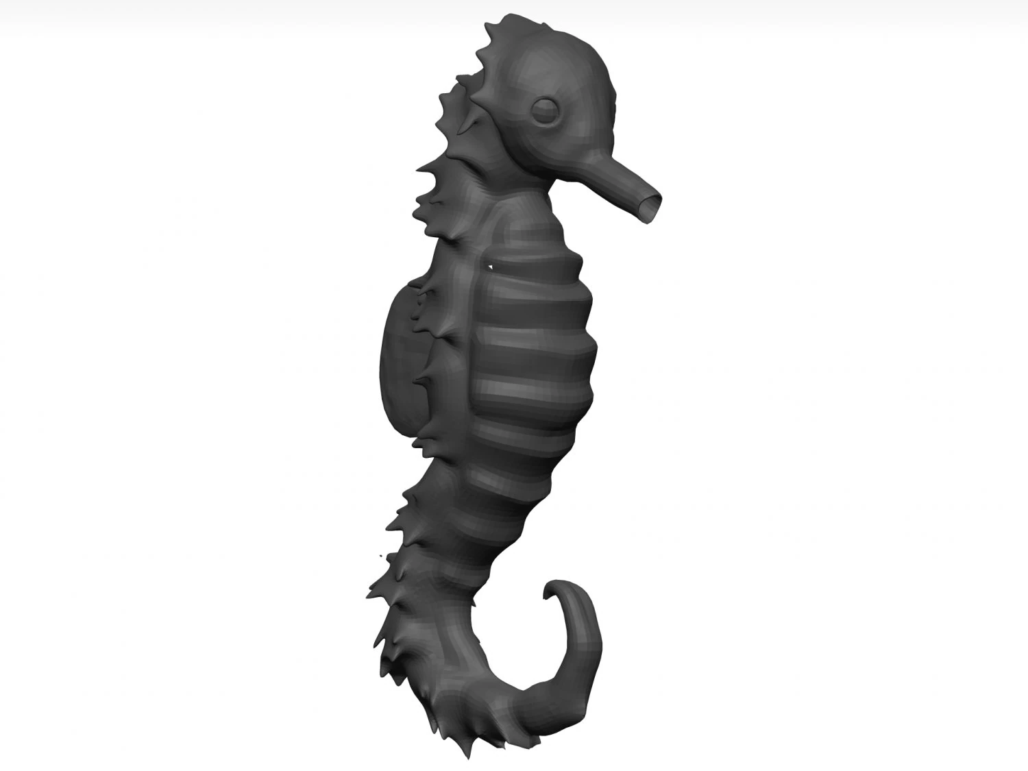 Sea Horse 3D Model .c4d .max .obj .3ds .fbx .stl .blend 