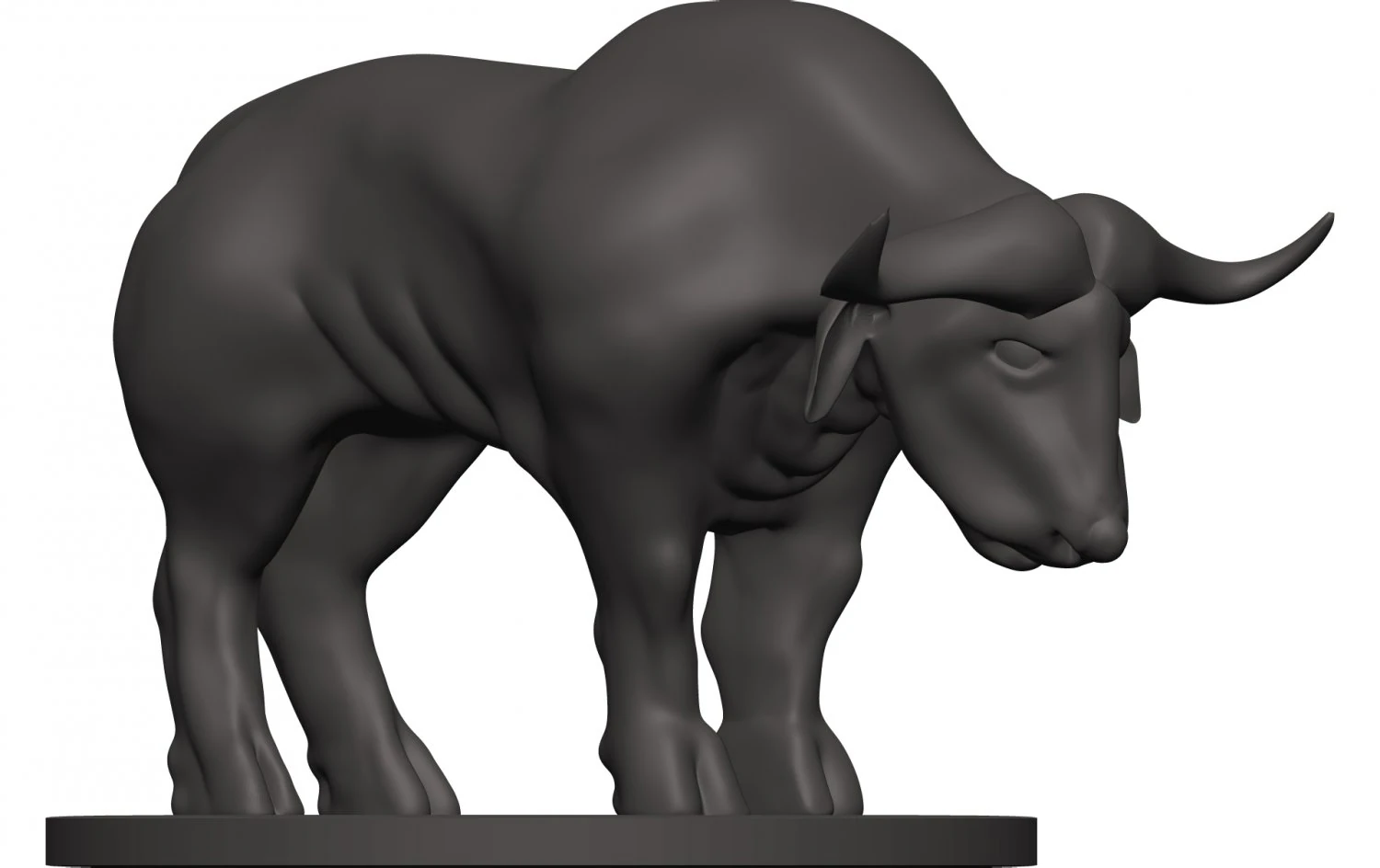 Buffalo 3D Print Model .c4d .max .obj .3ds .fbx .stl .blend