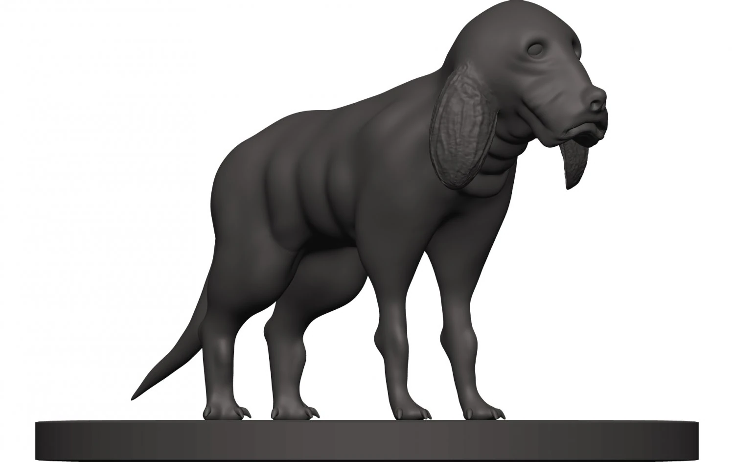 Beagle 3D Print Model .c4d .max .obj .3ds .fbx .stl .blend 