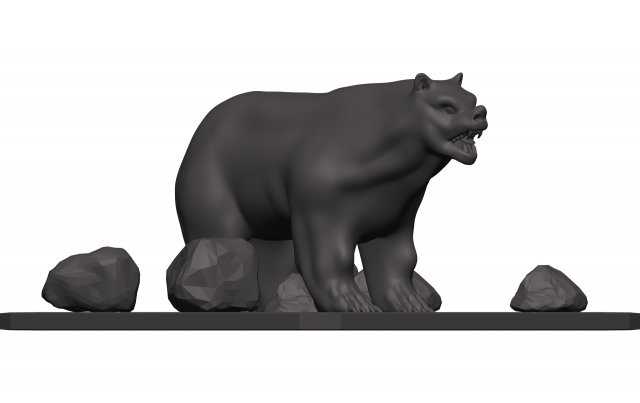 Bear Model do druku 3D .c4d .max .obj .3ds .fbx .stl .blend 