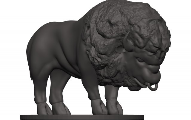 Bison 3D 프린트 모델 .c4d .max .obj .3ds .fbx .stl .blend 