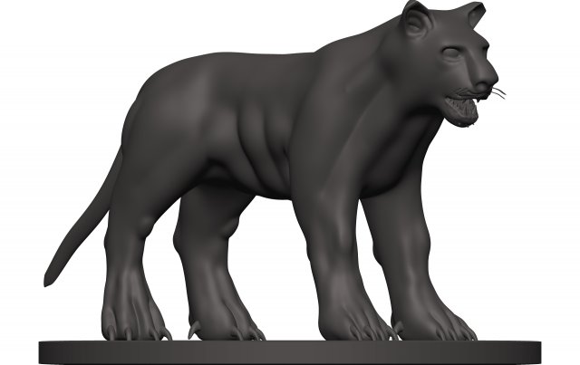 Black leopard Modèles 3D en vedette .c4d .max .obj .3ds .fbx .stl .blend 