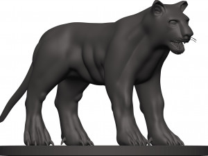 Black leopard 3D Print Model