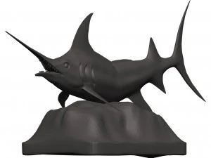 Blauer Marlin 3D Druckmodell