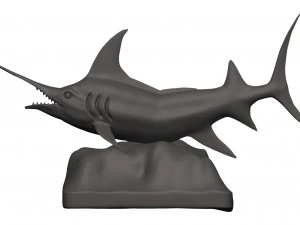 Blauer Marlin 3D Druckmodell
