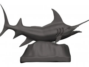 Blauer Marlin 3D Druckmodell