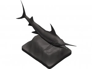 Blauer Marlin 3D Druckmodell