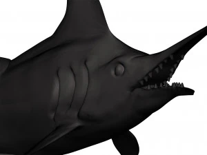 Blauer Marlin 3D Druckmodell