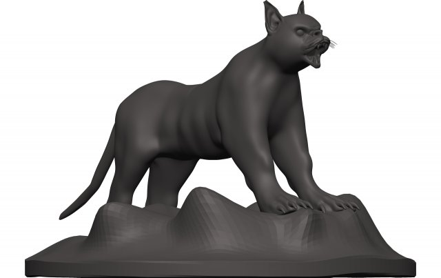 Caracal 3D Druckmodell .c4d .max .obj .3ds .fbx .stl .blend 