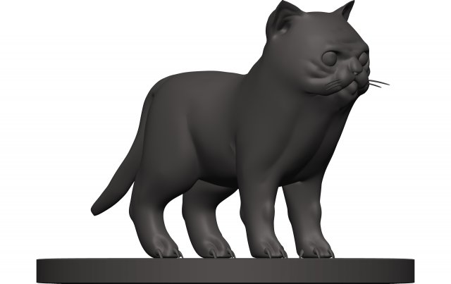 Cat 3Dプリントモデル .c4d .max .obj .3ds .fbx .stl .blend 