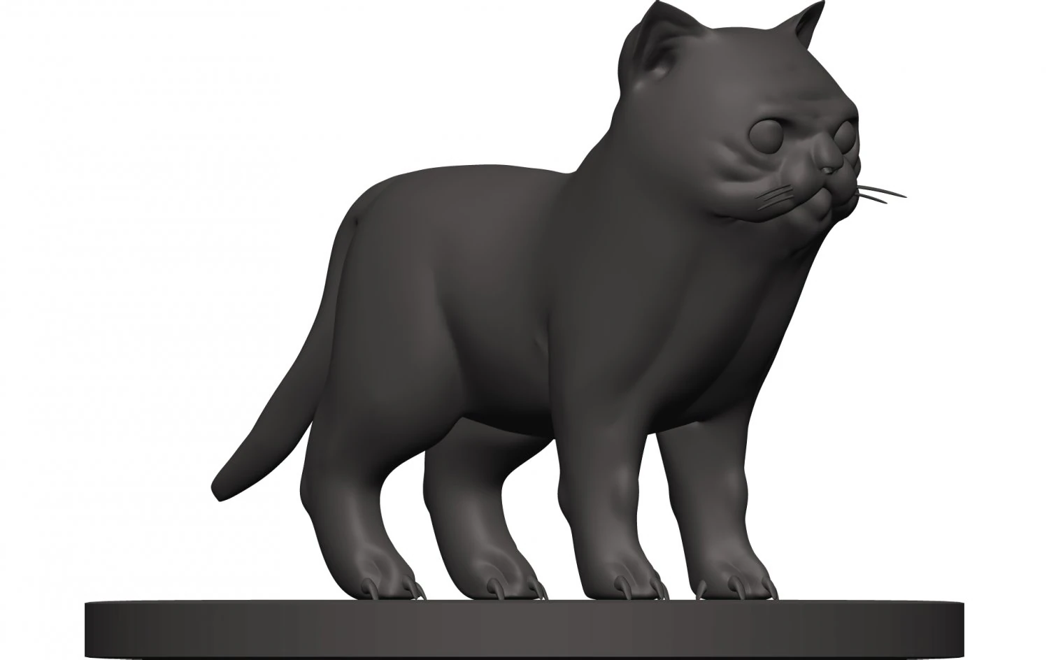 Cat 3D Print Model .c4d .max .obj .3ds .fbx .stl .blend 