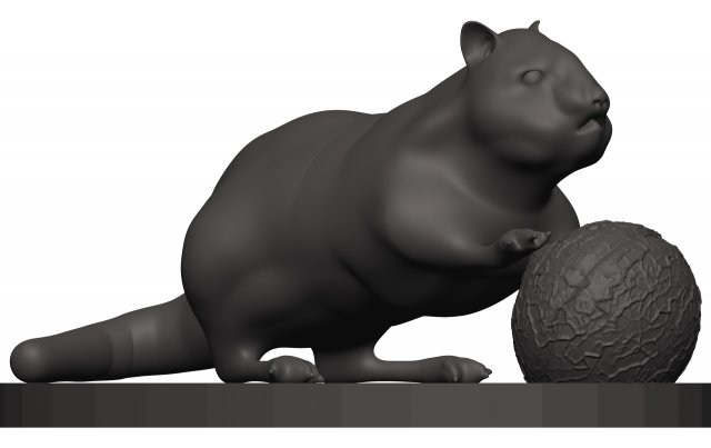 Chipmunk 3D Print Model .c4d .max .obj .3ds .fbx .stl .blend 