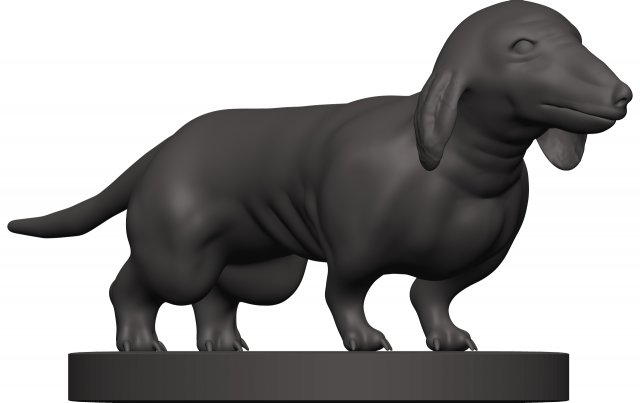Dachshund Modelo de Impressão 3D .c4d .max .obj .3ds .fbx .stl .blend 