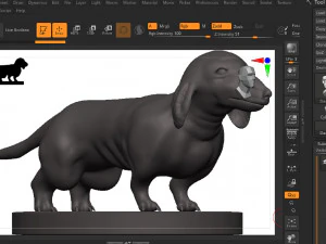 Dachshund 3D Print Model