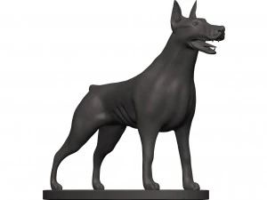 Doberman 3D Baskı Modeli