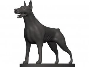 Doberman 3D Print Model