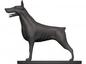 Doberman 3D Print Model