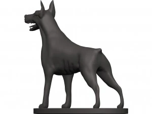 Doberman 3D Print Model