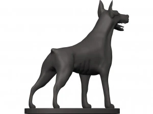 Doberman 3D Print Model