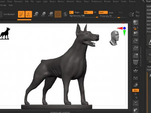 Doberman 3D Print Model