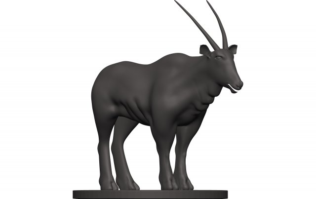 Gemsbok 3D Baskı Modeli .c4d .max .obj .3ds .fbx .stl .blend 