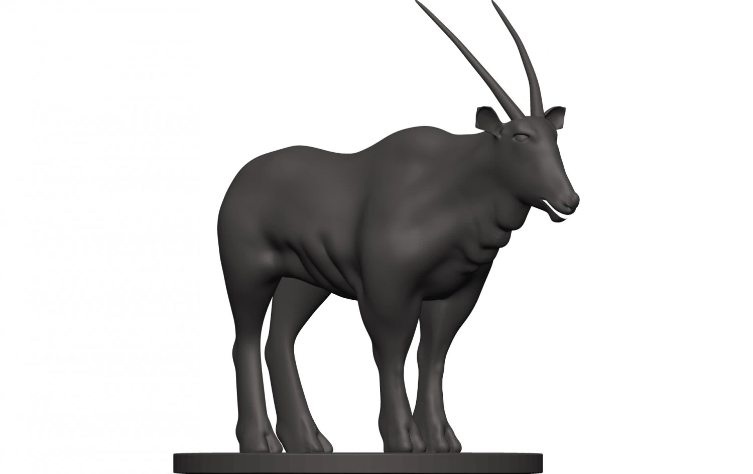 Gemsbok 3D Print Model .c4d .max .obj .3ds .fbx .stl .blend