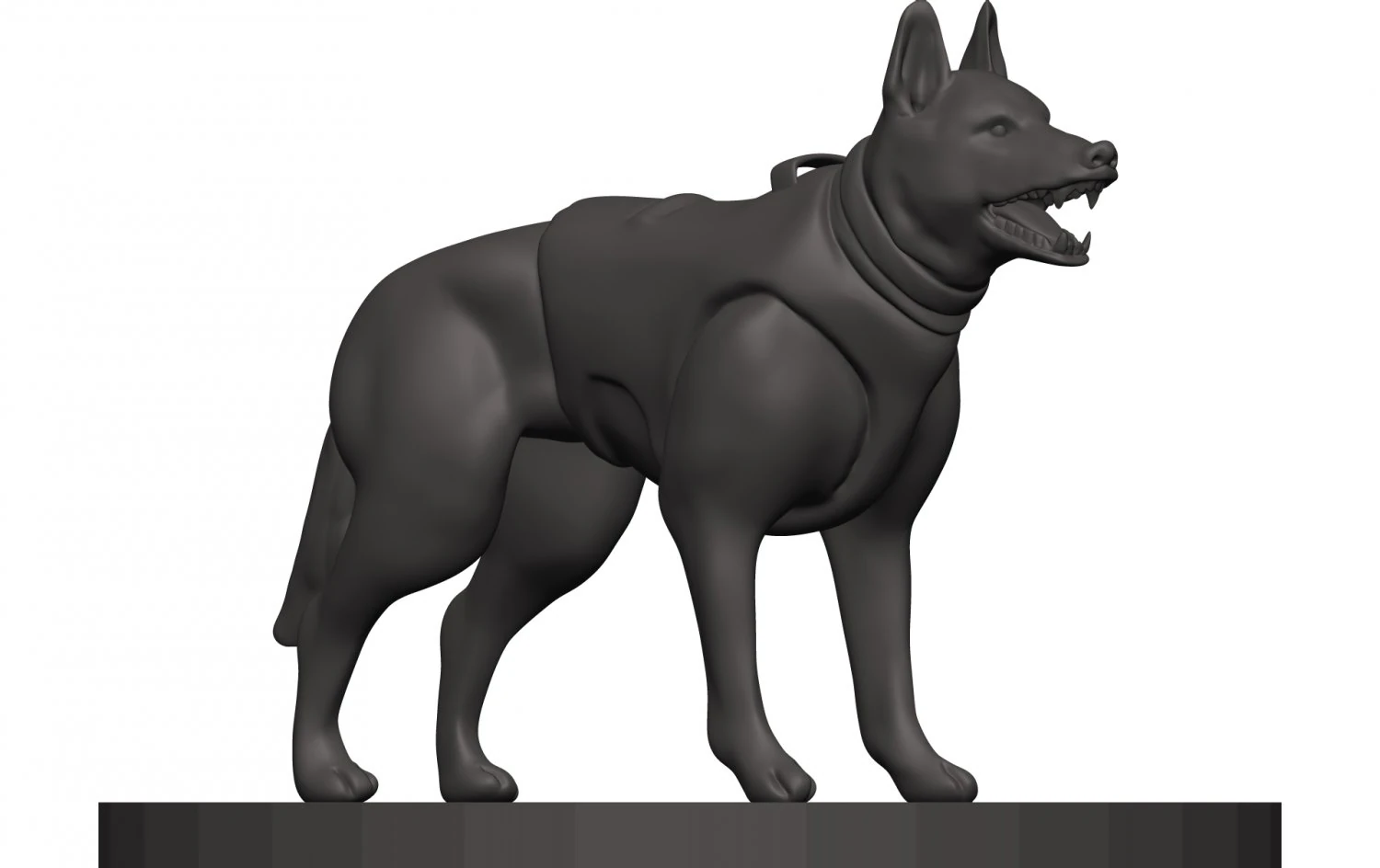 German shepherd 3D Print Model .c4d .max .obj .3ds .fbx .stl .blend 