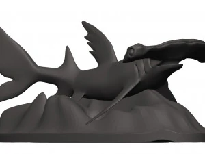 Tubar&atilde;o-martelo Modelo de Impressão 3D