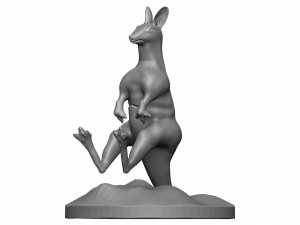 Red kangaroo 3D Baskı Modeli