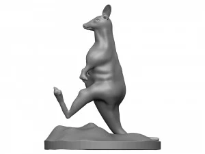 Red kangaroo 3D Print Model