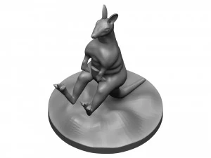 Red kangaroo 3D Print Model