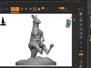Red kangaroo 3D Print Model