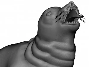 Singa laut Model Cetak 3D