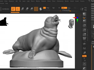 Singa laut Model Cetak 3D