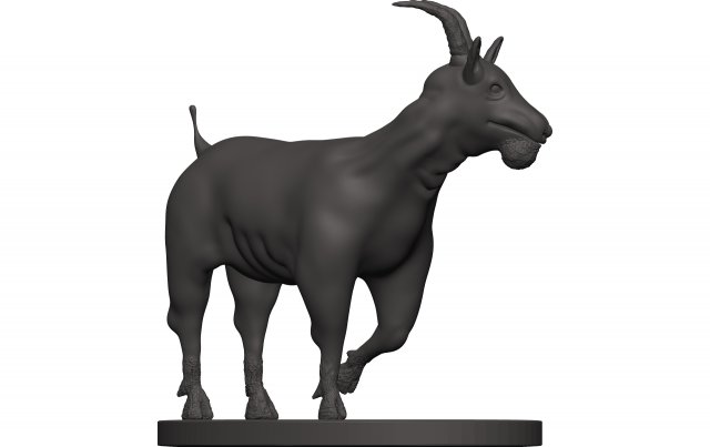 Goat 3D Baskı Modeli .c4d .max .obj .3ds .fbx .stl .blend 