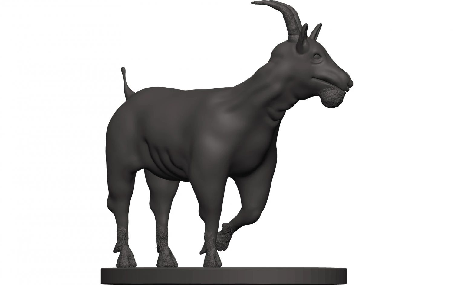 Goat 3D Print Model .c4d .max .obj .3ds .fbx .stl .blend