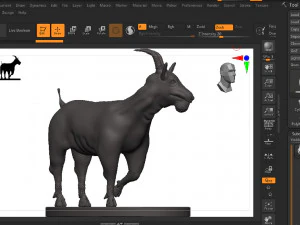 Goat 3D Print Model