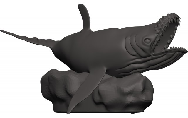 Humback whale Model Cetak 3D .c4d .max .obj .3ds .fbx .stl .blend 