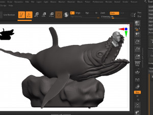 Humback whale Model Cetak 3D