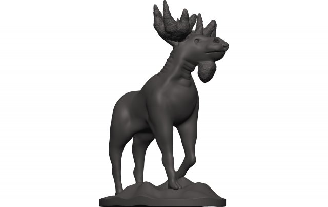 Moose Model Cetak 3D .c4d .max .obj .3ds .fbx .stl .blend 
