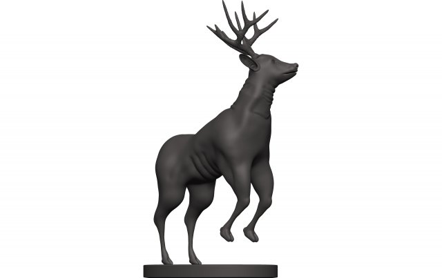 Mule deer 3D Print Model .c4d .max .obj .3ds .fbx .stl .blend 