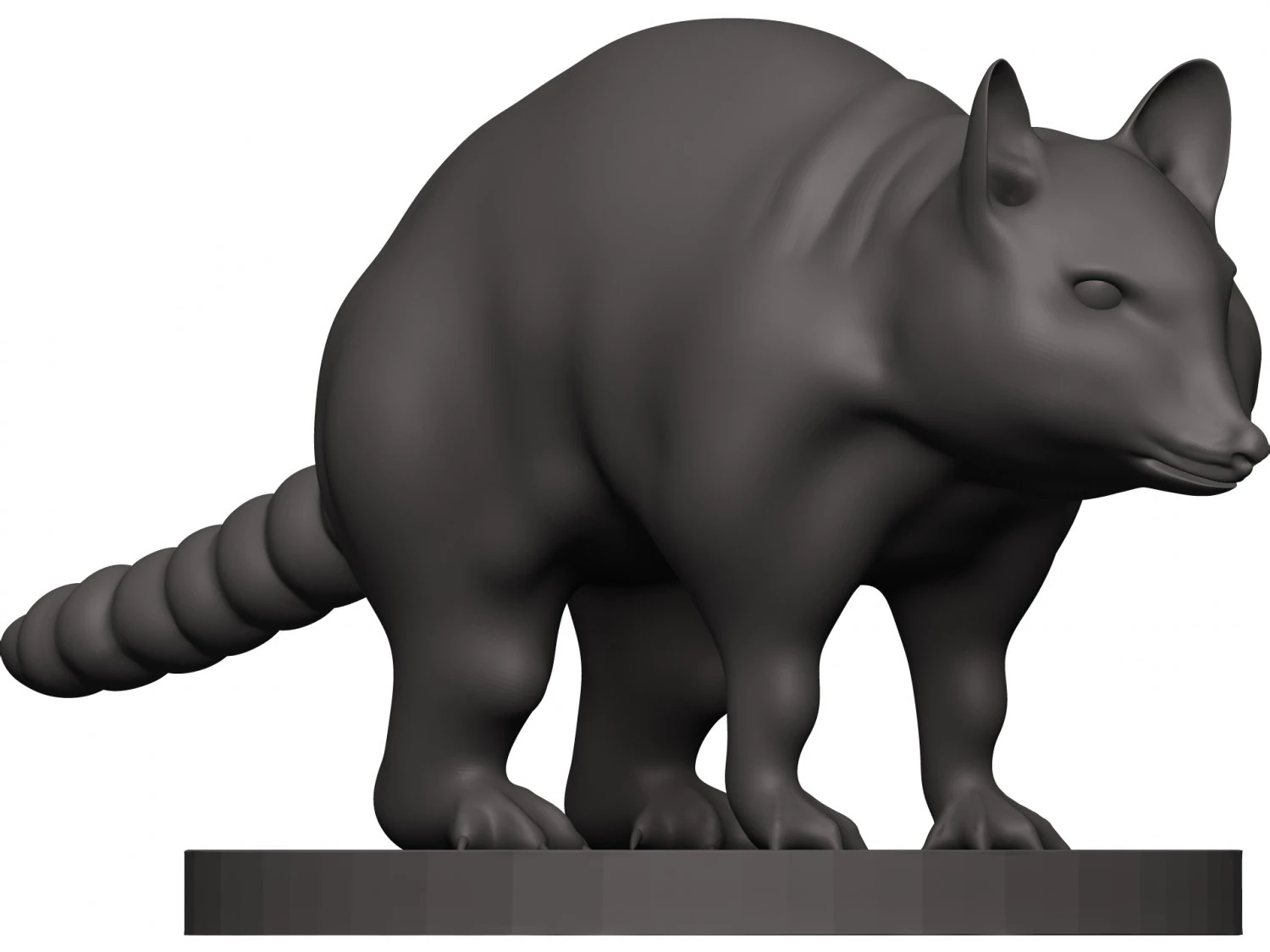 Raccoon 3D Print Model .c4d .max .obj .3ds .fbx .stl .blend 