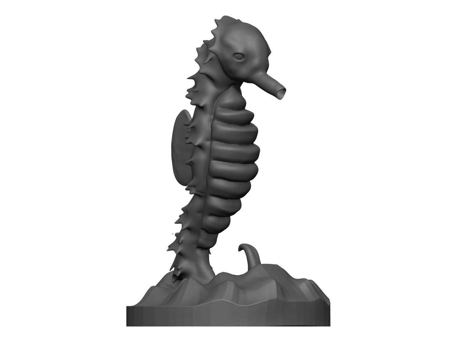 Sea horse 3D Print Model .c4d .max .obj .3ds .fbx .stl .blend 