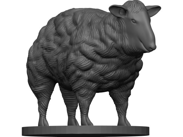 Sheep Model do druku 3D .c4d .max .obj .3ds .fbx .stl .blend 