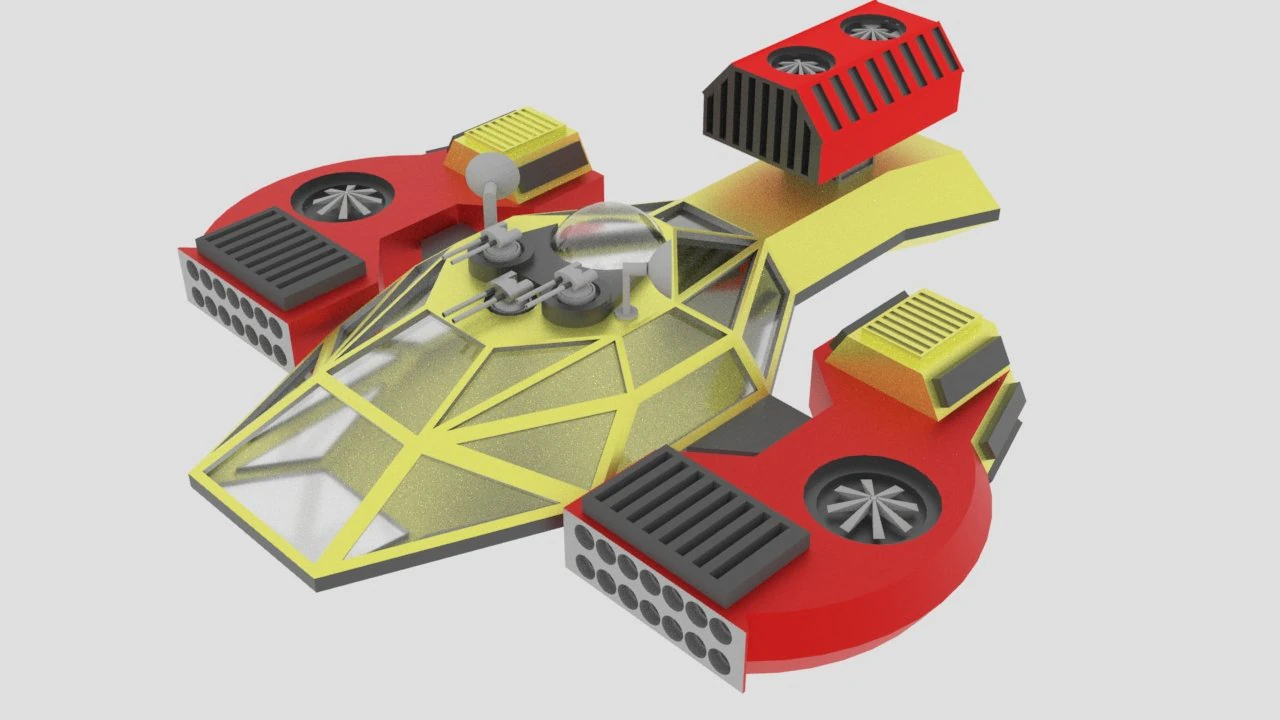 Jupiter - c spaceship 3D Model .c4d .max .obj .3ds .fbx .stl .blend 