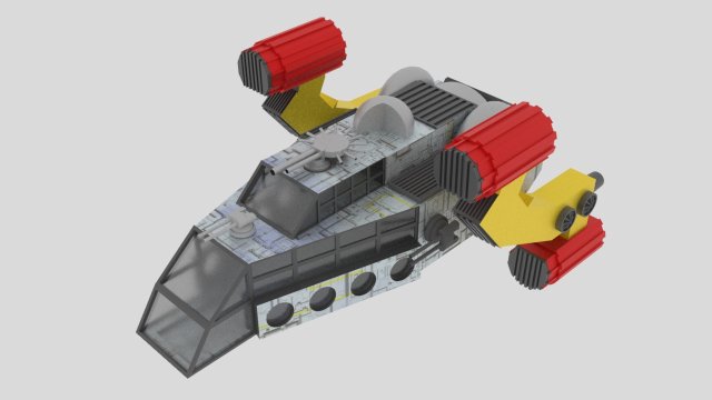 Space - a spaceship 3D 模型 .c4d .max .obj .3ds .fbx .stl .blend 