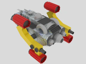 Space - a spaceship 3D Model