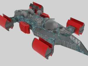 Space - t spaceship Modello 3D