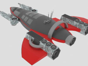 Space - z spaceship Modèle 3D